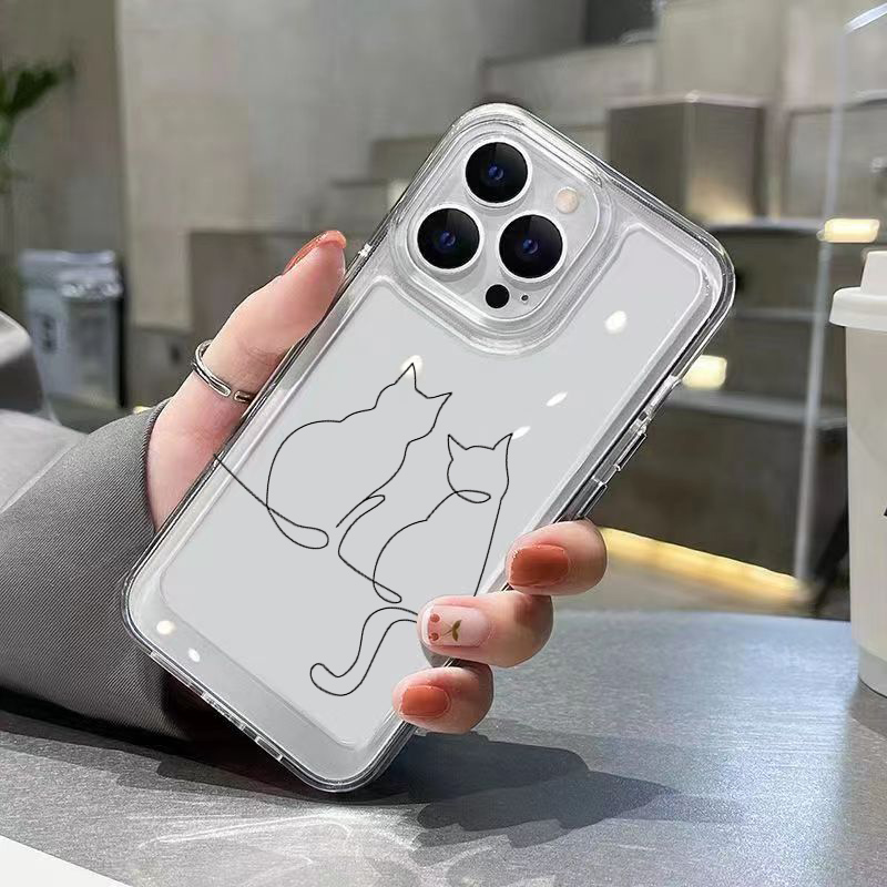 Cute Line Cat Anti-drop Phone  - Xiaomi Phone Accessories ulasan dan harga