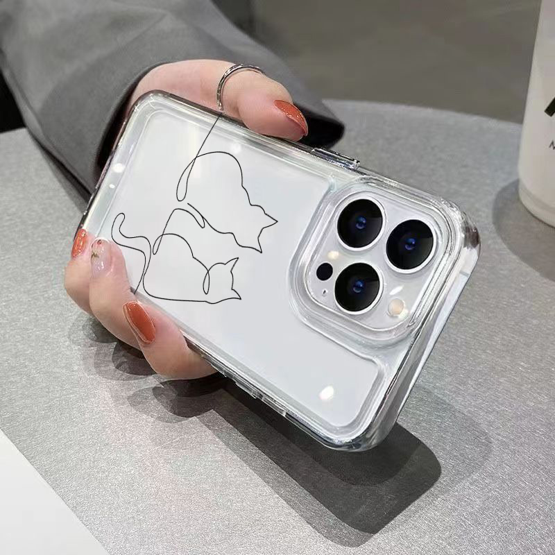 Cute Line Cat Anti-drop Phone  - Xiaomi Phone Accessories ulasan dan harga