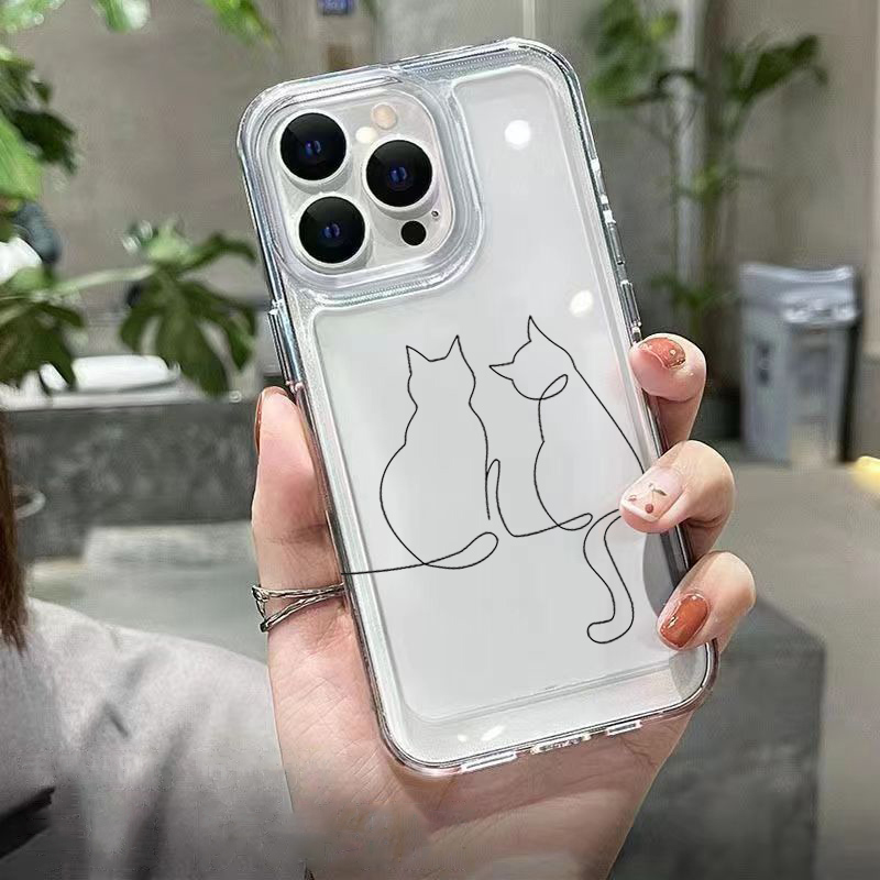 Cute Line Cat Anti-drop Phone  - Xiaomi Phone Accessories ulasan dan harga